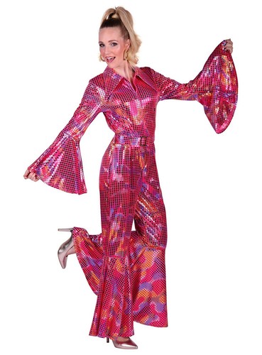 Disco catsuit pink ein - pink,