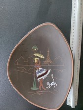 Ruscha Wandteller Keramik, Handarbeit, 50er