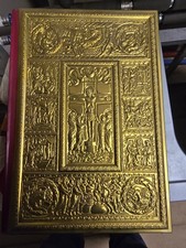 Die Bibel - Prachtbibel - Goldbibel illustriert prachtvoller Messingdeckel