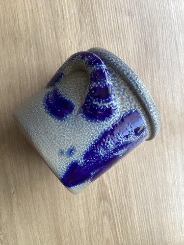 Keramikbecher blau grau - keramikbecher, blau-grau