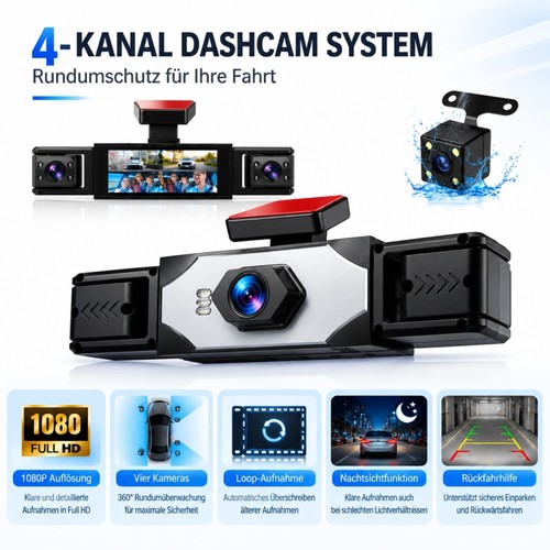 4 kanal car dashcam - 4,