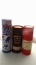 je 1 Aberlour + Glenfarclas Whisky + 1 Parliament Wodka Geschenkdose rund  leer