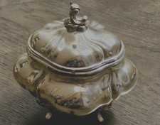 Zuckerdose Silber 835 Kern 153 g vergoldet