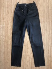 Lammleder Hose Lederhose Echtleder Schwarz 34 XS / S NEU