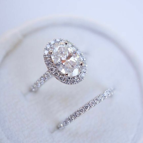 60kt oval braut halo - 2,60kt,