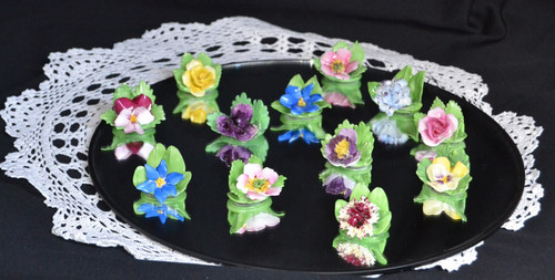 Royal adderley floral bone - royal,