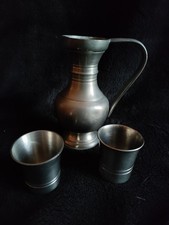 Zinn Kanne Und 2 Becher Frieling