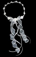 Kopfschmuck  weiss ivory Haarkranz Haarschmuck zum Kommunionkleid Hochzeit neu