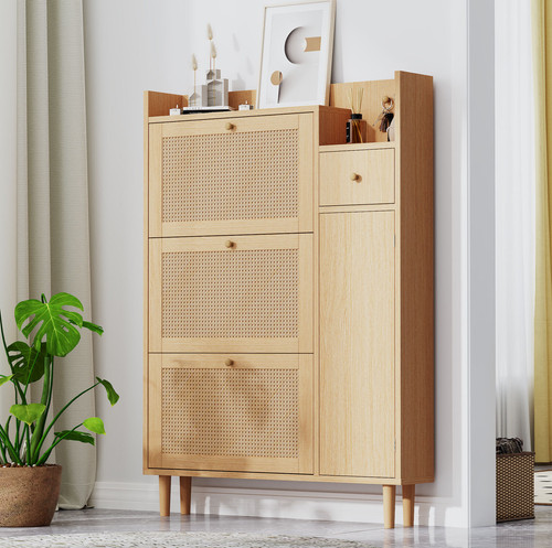 Rattan schuhschrank schuhregal - rattan,
