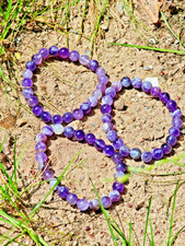 Amethyst Perlen Armband - Heilendes Chakra - Armband - Natürlicher Edelstein  ?