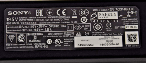 Netzteil sony acdp 085e03 - netzteil, acdp-085e03