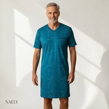 Herren Nachthemd Kurzarm