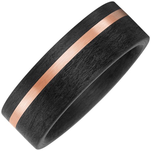 Ring 585er rotgold schwarz - schwarz, 14k