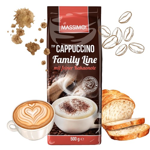 Massimo cappuccino mit feiner - massimo,