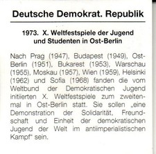 10 Mark 1973 DDR - X. Weltfestspiele der Jugend und Studenten - Zertifikat