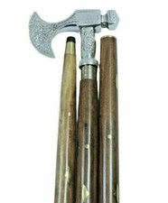 Viktorianischer Eispickel Kopf Griff stilvoller Holz Gehstock Stock...