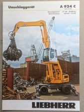 LIEBHERR Umschlaggerät A 924 C Umschlagmaschine Bagger Prospekt