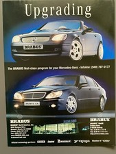Brabus SLK R170 & S-Klasse W220 Mercedes Original 2000 Vintage Advert Werbung