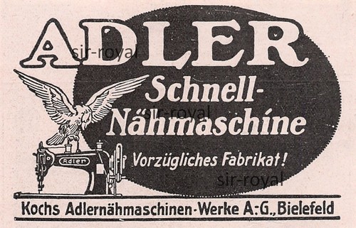 Adler nähmaschinen koch ag - adler,