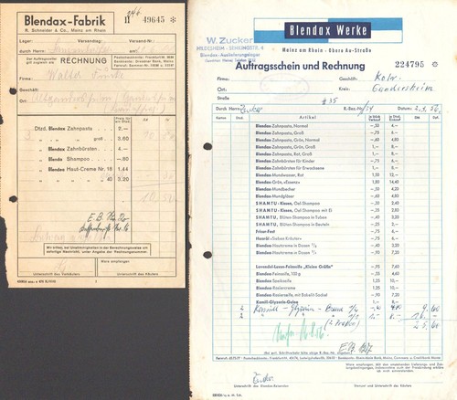Mainz rechnung 1944 56 - mainz,,
