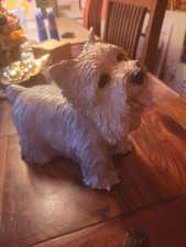 Deko Hund Harz Beige Braun Malteser Wetterfest Original Getreu