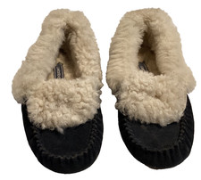 Lands End Dark Navy Blue Suede