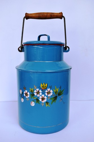 Vintage emaille milchkanne - vintage,