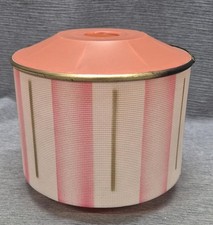 DDR Igelitt-Trommel-Lampenschirm vintage Retro Mid Century Art Deco Spritzdekor