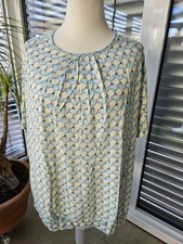 Frank Walder Blusenshirt, Größe 52, limone-türkis-farben, gut gepflegt