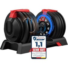 DH FitLife 24kg Verstelbare Hantel, 12 Gewichtniveaus, Halterset, 1 Stück