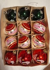 12 alte wunderschöne Glasweihnachtskugeln aus Omas Zeiten !!!