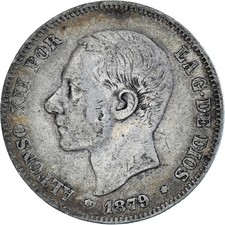 Münze, Spanien, Alfonso XII
