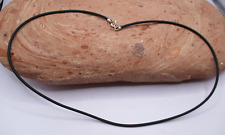 Silikon Kautschuk Kette Band schwarz 925 Silber Verschluss Federring 2 mm 50 cm