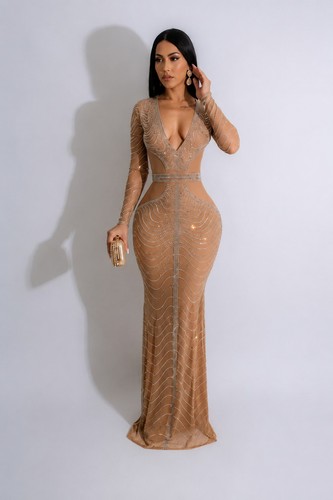 Abendkleid damen lang strass - damen,