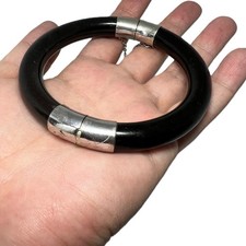 Vintage schwarzer Jade-Armreif