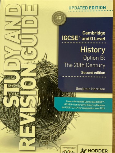 Igcse history option - history, b