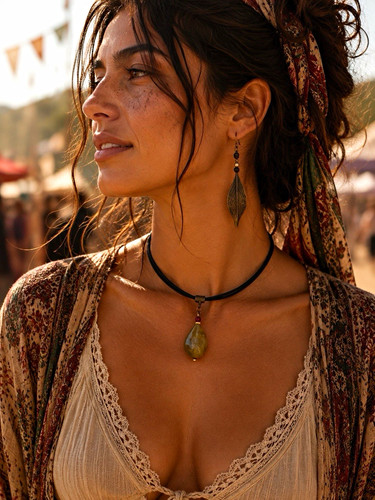 Boho choker halskette mit - halskette,