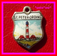 ꧁ BETTELARMBAND anhänger NORDFRIESLAND wappen ST.PETER ORDING westerhever SAND ꧂