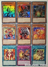 Yu-Gi-Oh! 9er Set Bewaffneter Drache Donner Finsterer DRACHE LV 3, 5, 7, 10 NEU!