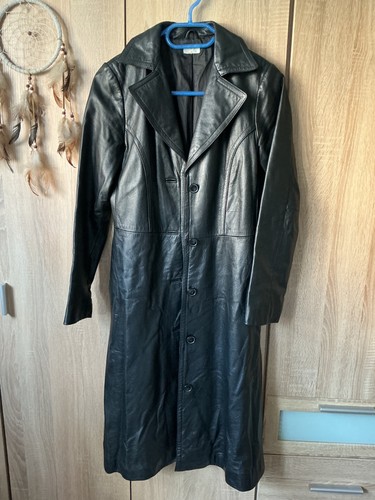 Echtleder mantel schwarz - echtleder,