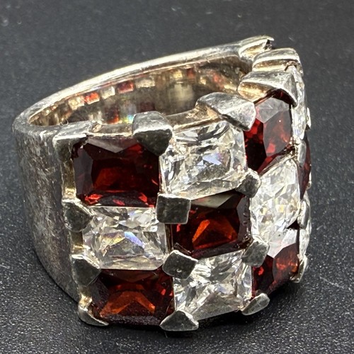 Schachbrettmuster ring 925er - schachbrettmuster,