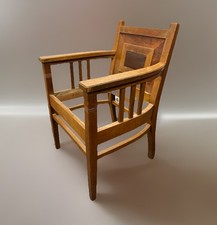 Armlehnstuhl Art Deco ohne Sitzfläche für Bastler Massivholz Antik Büro