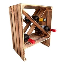 Weinregal Holz geflammt