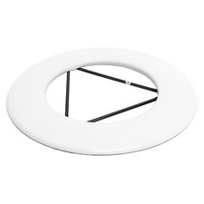 Rauchrohr / Ofenrohr Emaille 150mm Wandrosette mit Feder Weiß D150