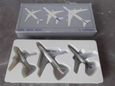 LUFTHANSA MODELL 1:600 AIRBUS A 300 BOEING 747 DC-10 SCHABAK OVP