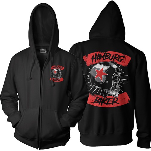 Zipper hoodie jacke motorrad - hoodie,