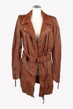Freaky Nation Damen Jacke Gr. 34 Braun Jacke Mantel  Lederjacke