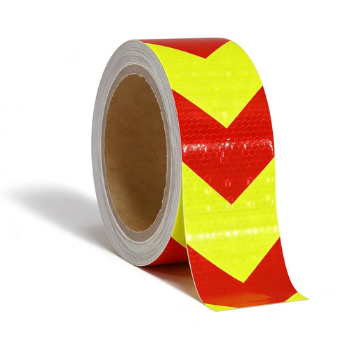 Gelb rot reflektorband - rot,
