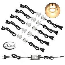 10x Minispots LED Boden Einbaustrahler Set Einbauleuchte Außen Treppe Lampe IP67