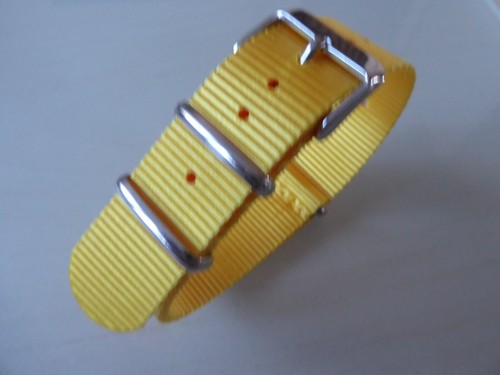 Natoband nylon gelb - 20, mm